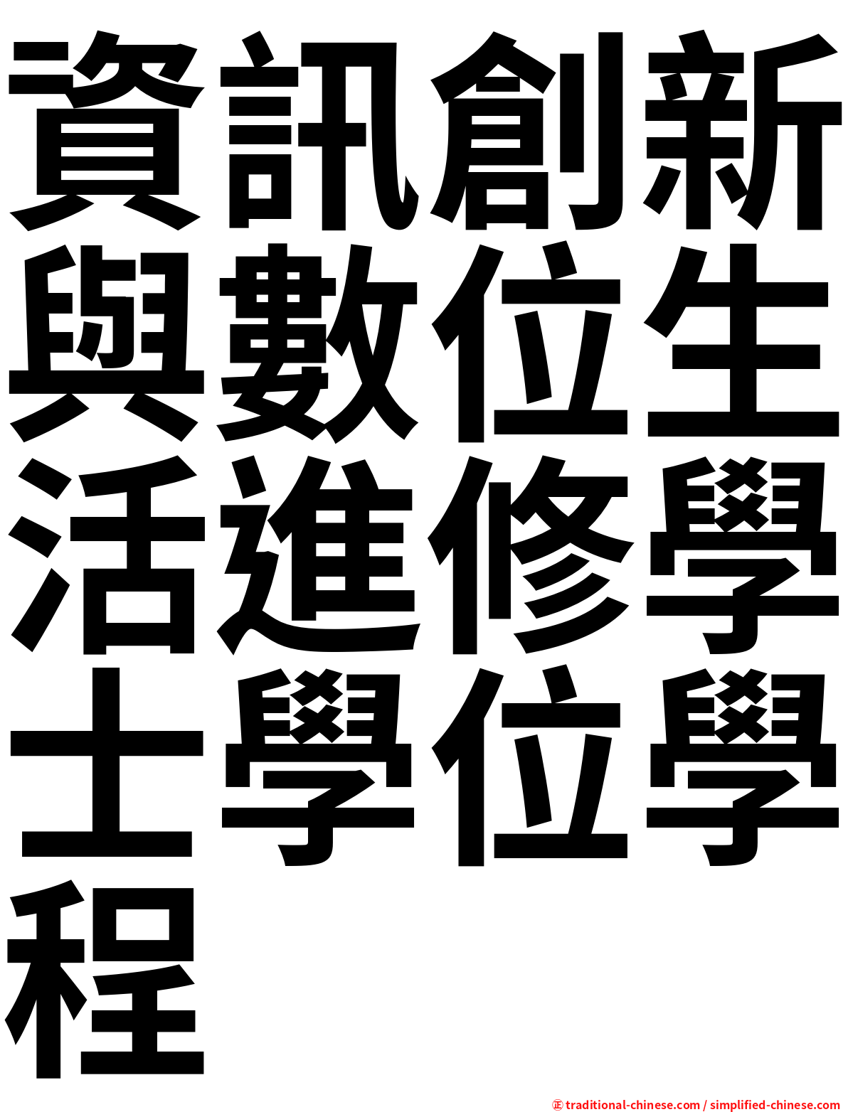 資訊創新與數位生活進修學士學位學程