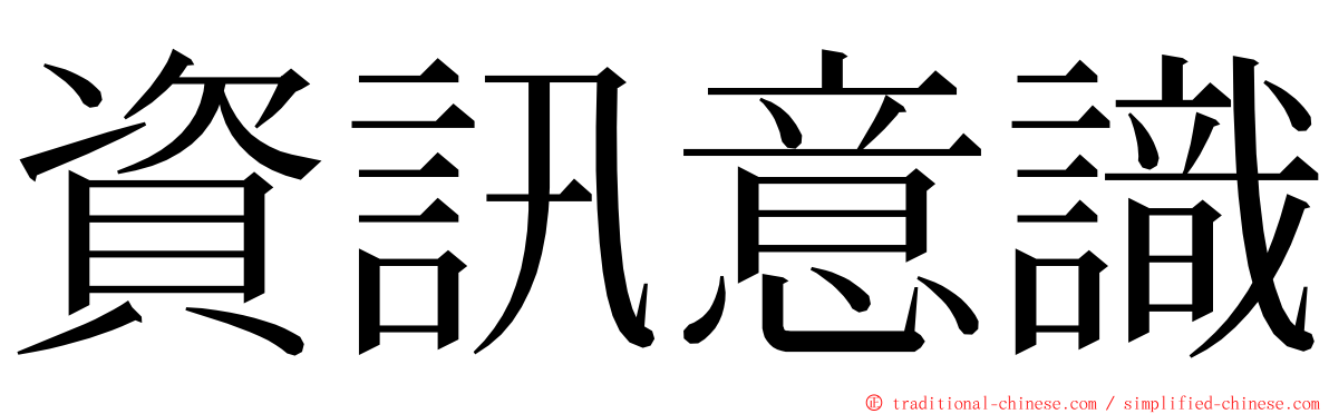 資訊意識 ming font