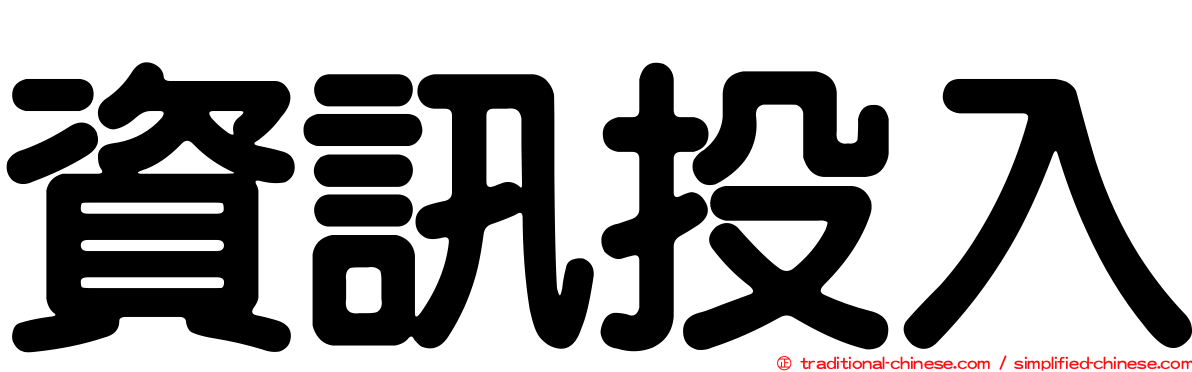 資訊投入