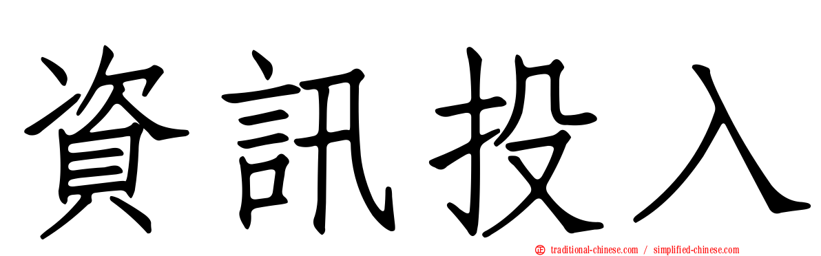 資訊投入