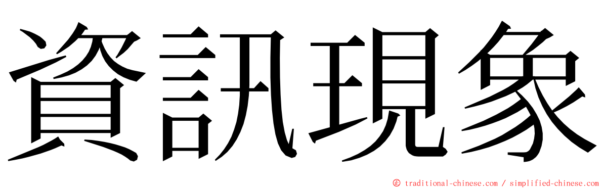 資訊現象 ming font