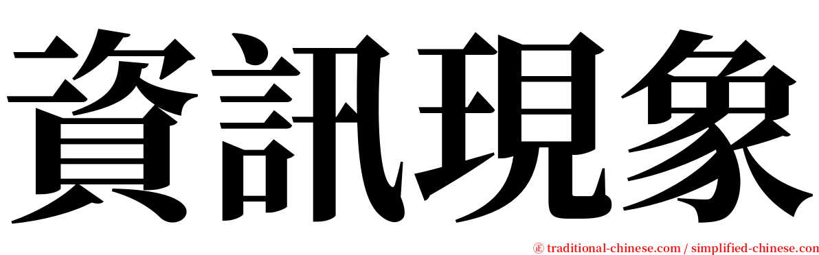 資訊現象 serif font