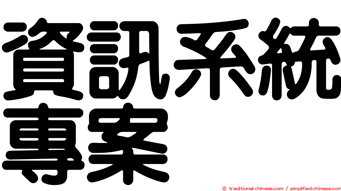 資訊系統專案