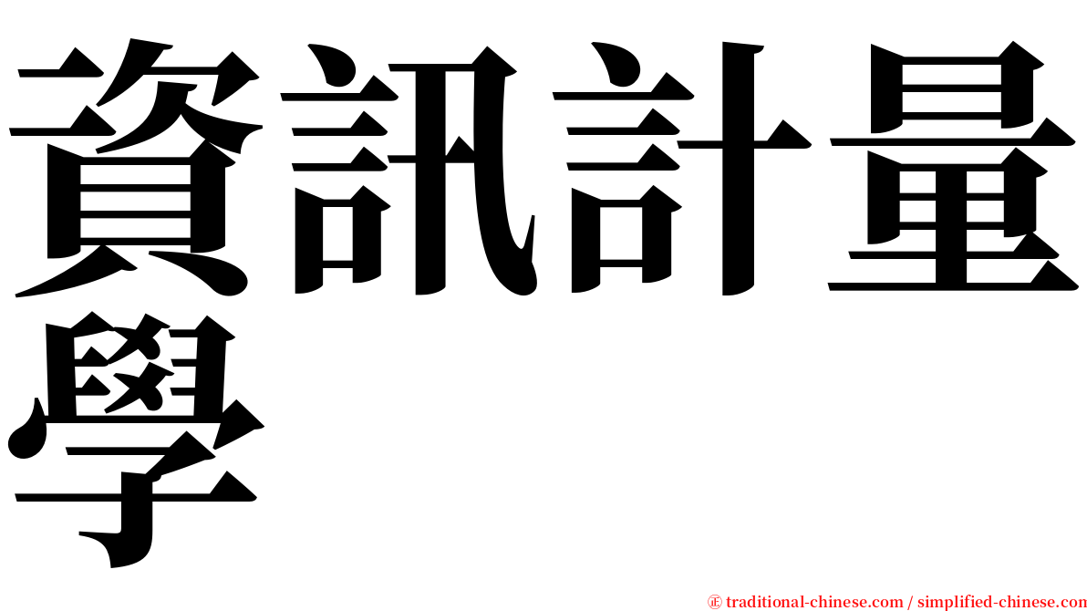 資訊計量學 serif font