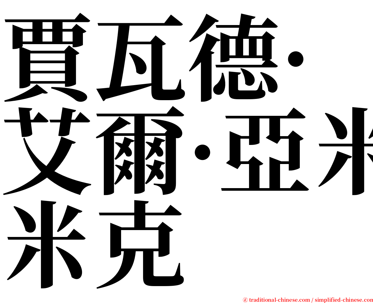 賈瓦德·艾爾·亞米克 serif font