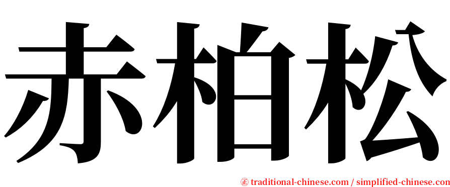 赤柏松 serif font