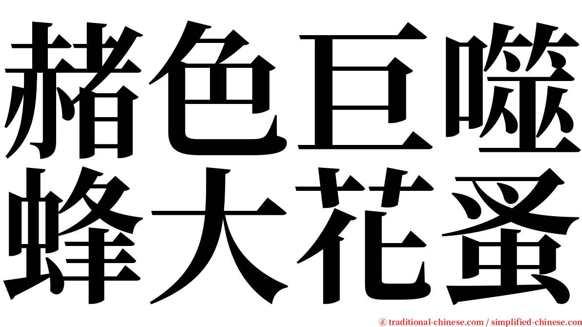 赭色巨噬蜂大花蚤 serif font