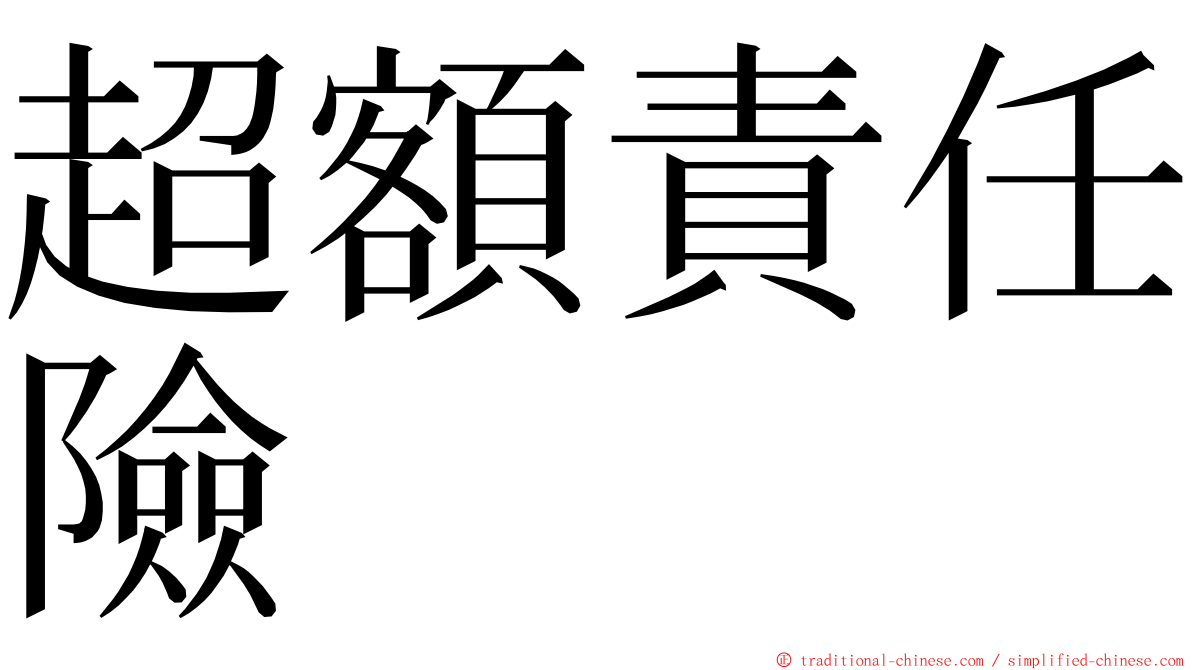 超額責任險 ming font