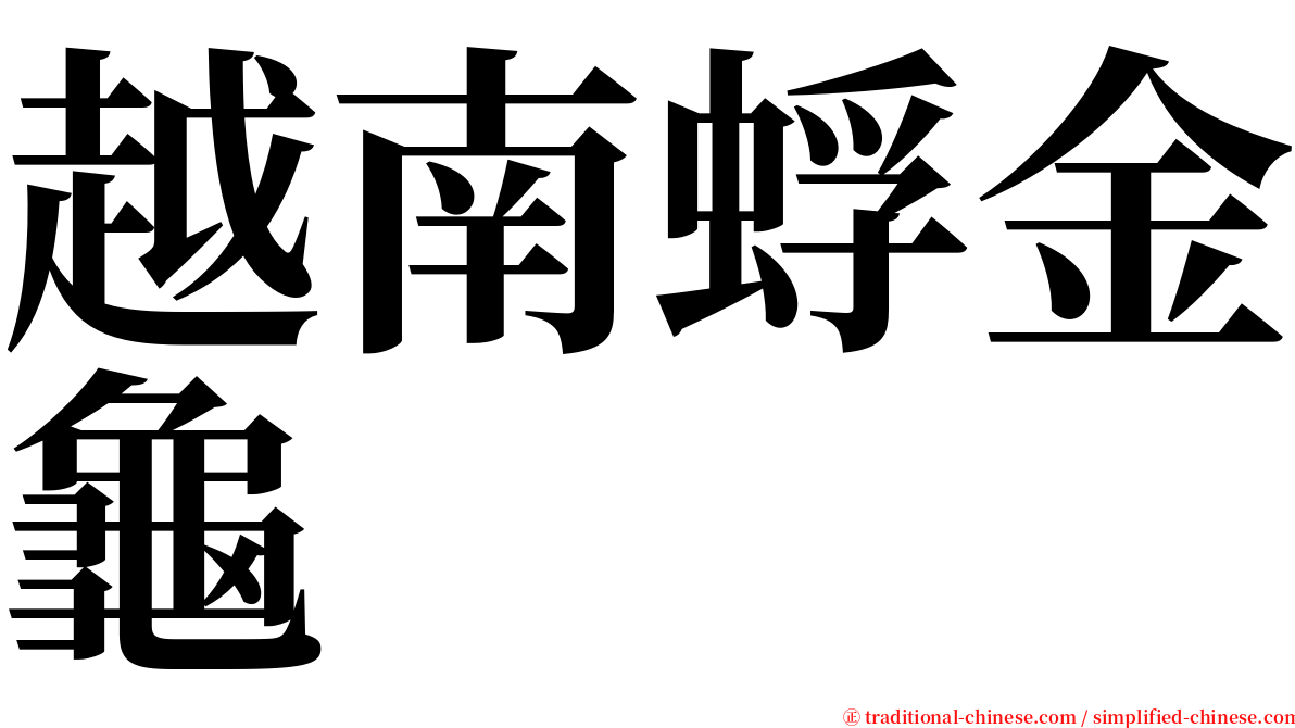 越南蜉金龜 serif font