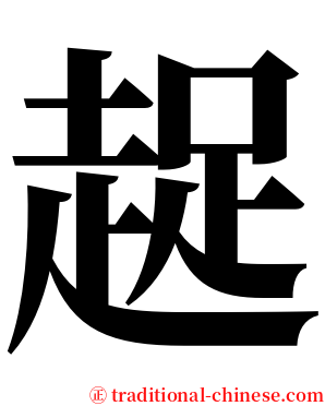 趗 serif font