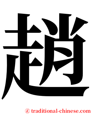 趙 serif font