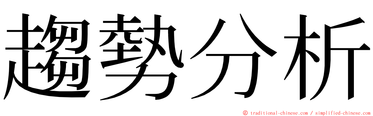 趨勢分析 ming font