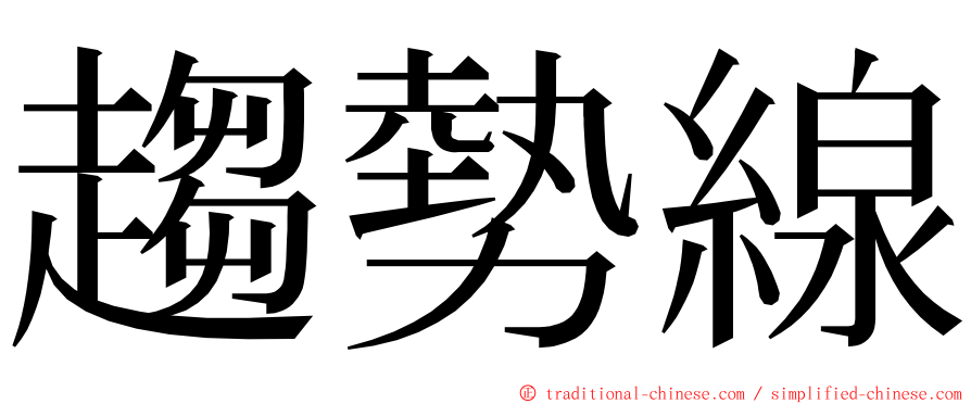 趨勢線 ming font