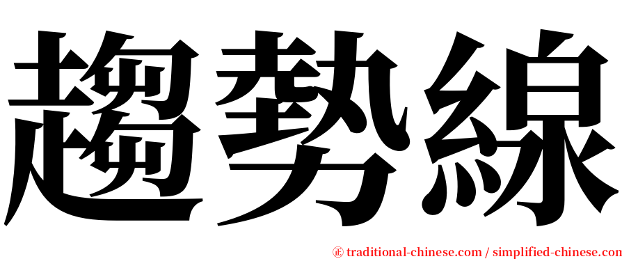 趨勢線 serif font