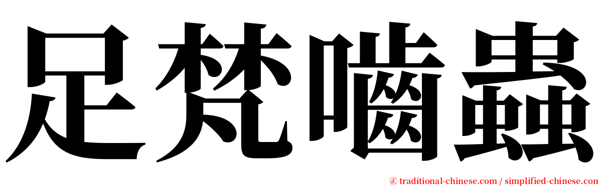 足梵嚙蟲 serif font