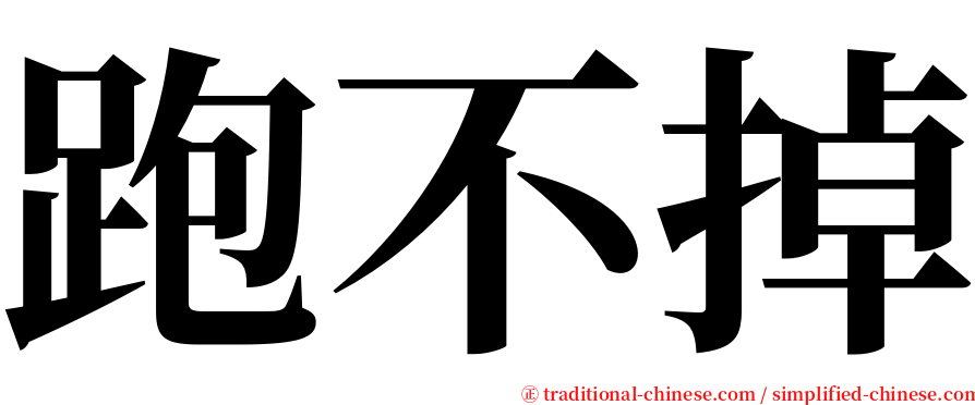 跑不掉 serif font