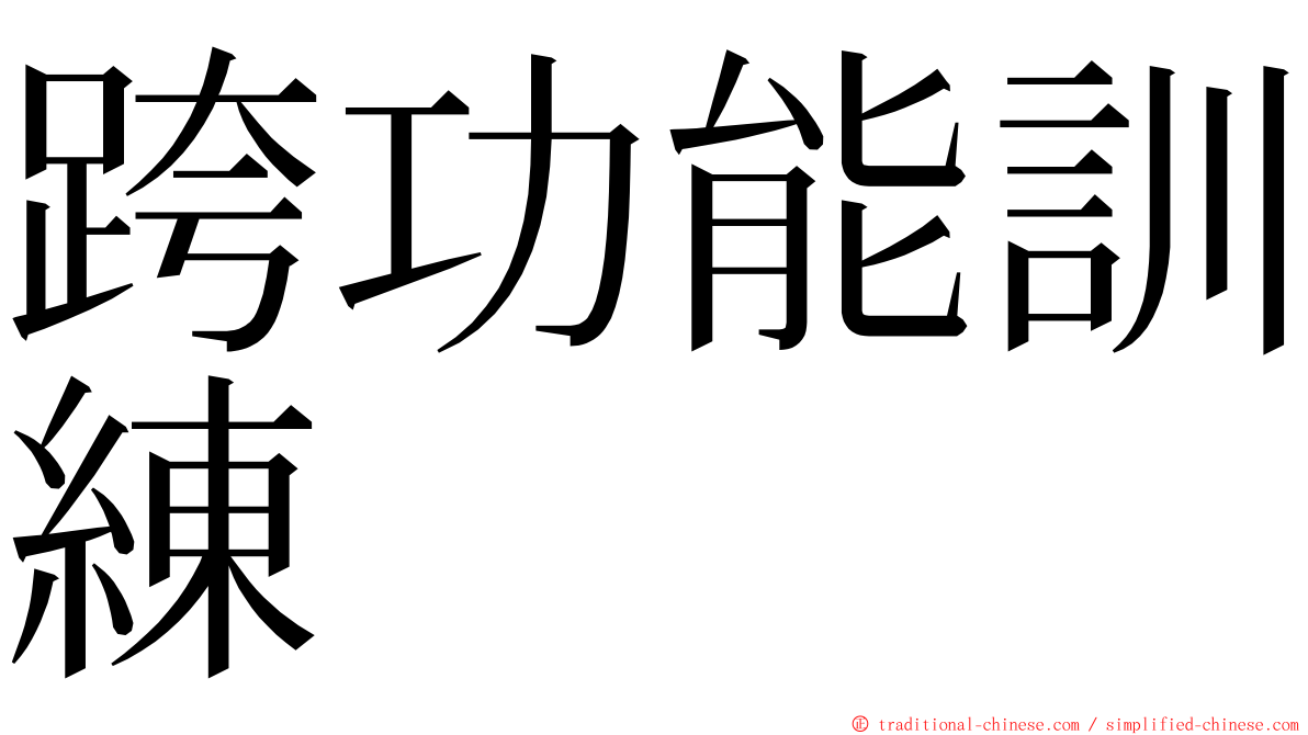 跨功能訓練 ming font