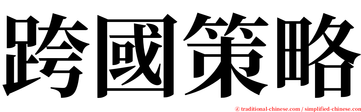 跨國策略 serif font