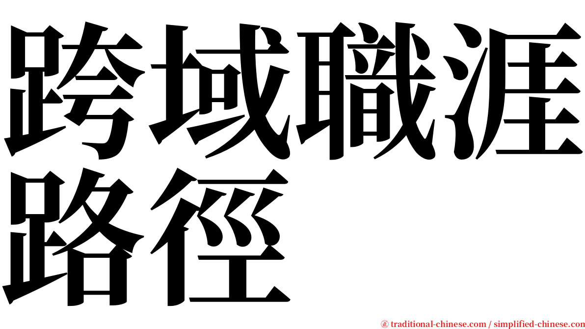 跨域職涯路徑 serif font