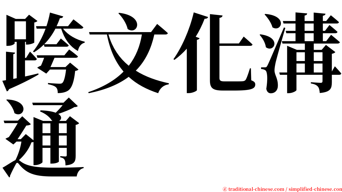 跨文化溝通 serif font