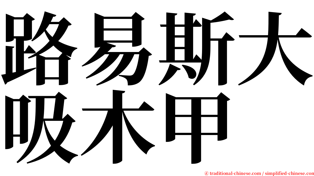 路易斯大吸木甲 serif font