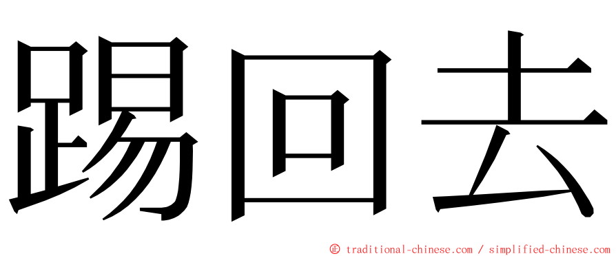 踢回去 ming font