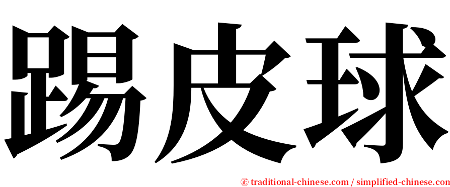 踢皮球 serif font