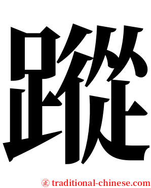 蹤 serif font