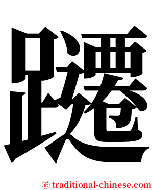 躚 serif font