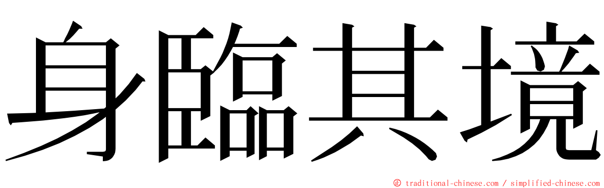 身臨其境 ming font