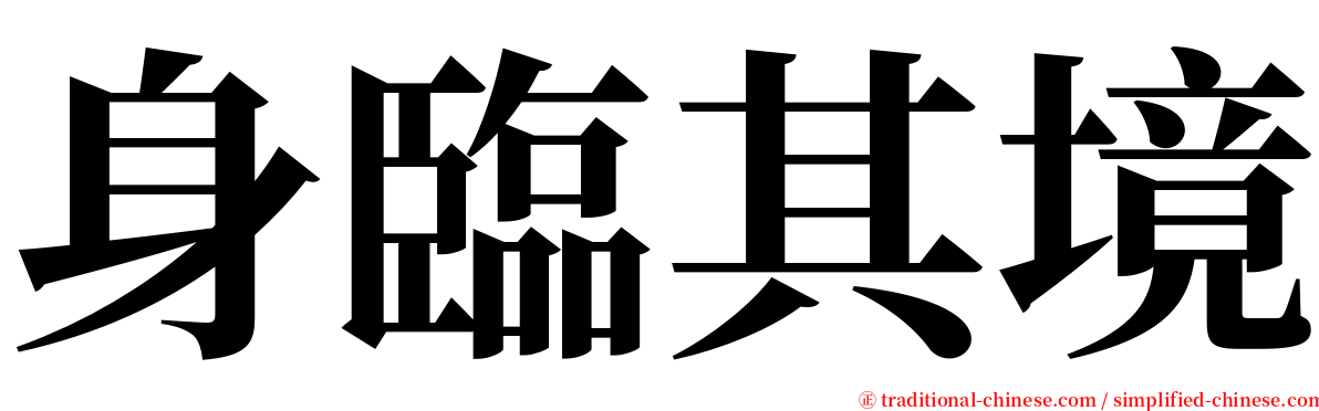 身臨其境 serif font