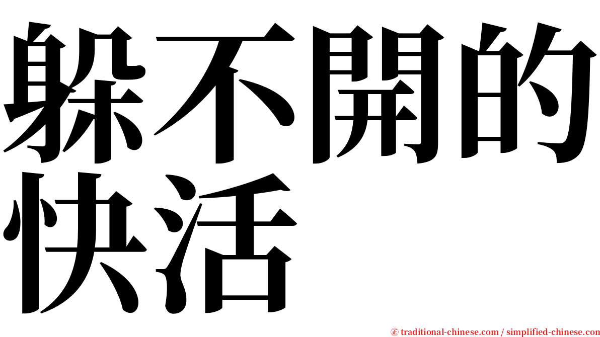 躲不開的快活 serif font