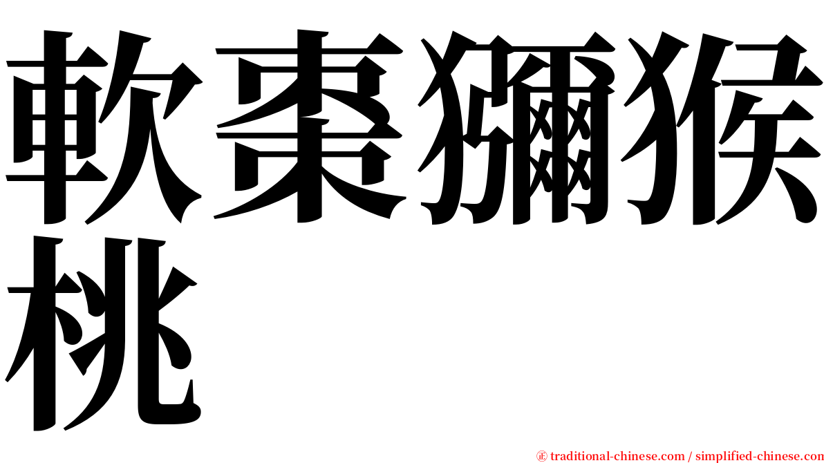 軟棗獼猴桃 serif font