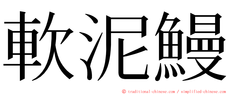 軟泥鰻 ming font