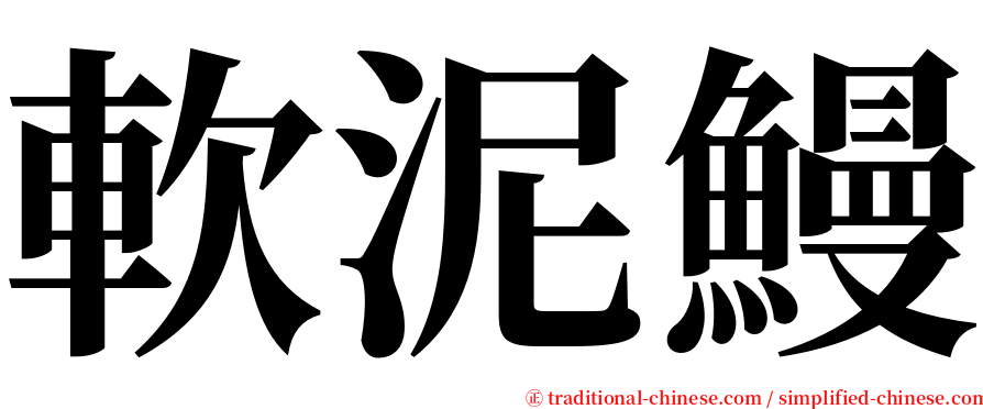 軟泥鰻 serif font