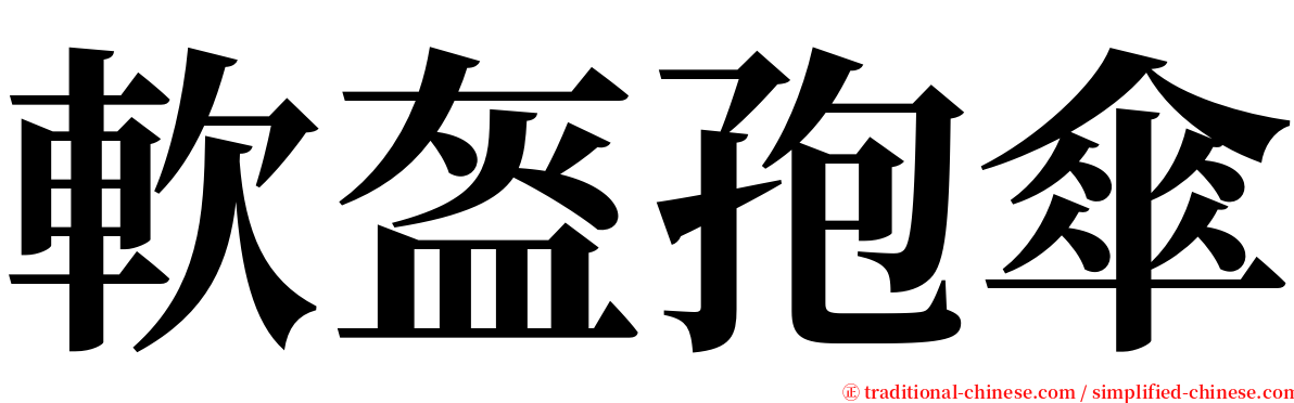 軟盔孢傘 serif font