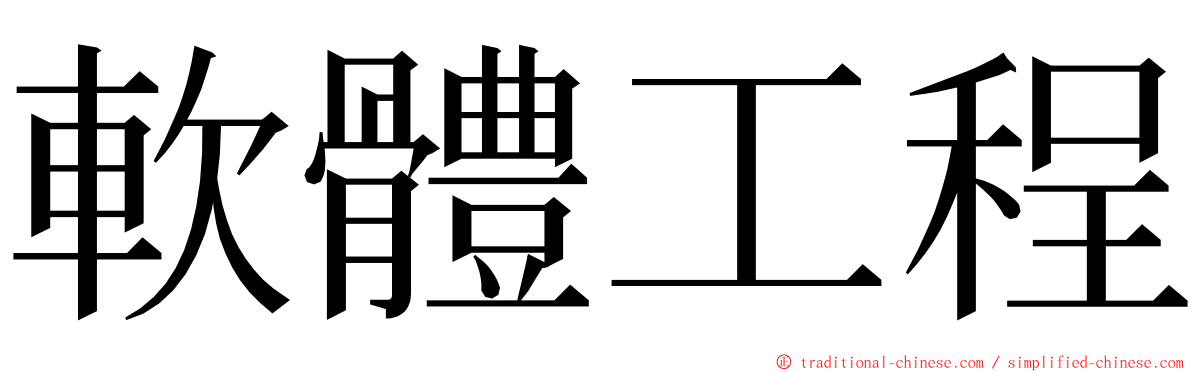 軟體工程 ming font
