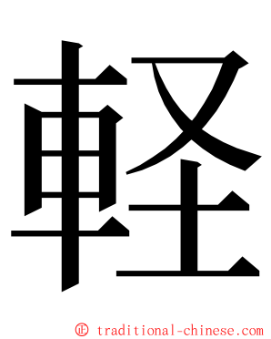 軽 ming font