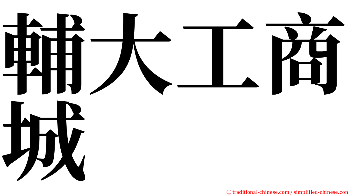 輔大工商城 serif font
