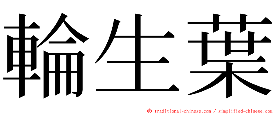 輪生葉 ming font