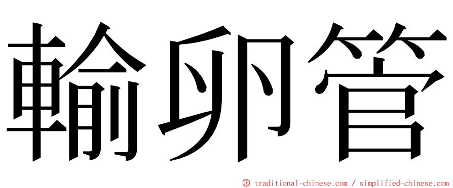 輸卵管 ming font