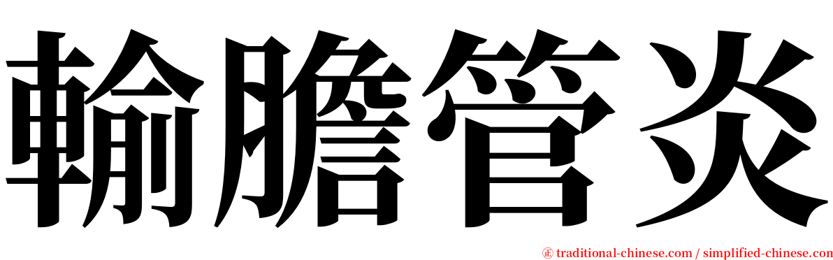 輸膽管炎 serif font