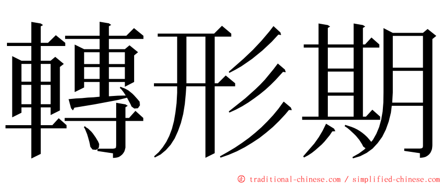 轉形期 ming font