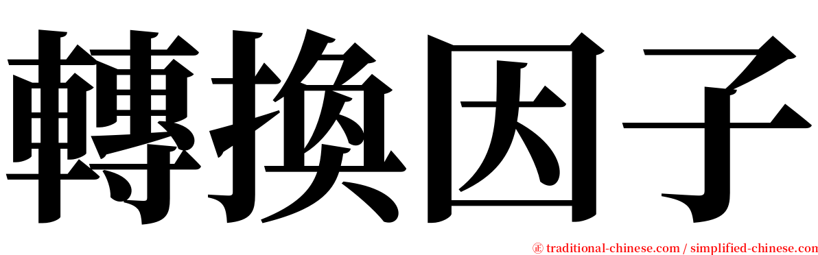 轉換因子 serif font