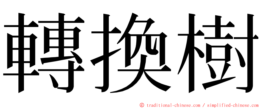 轉換樹 ming font