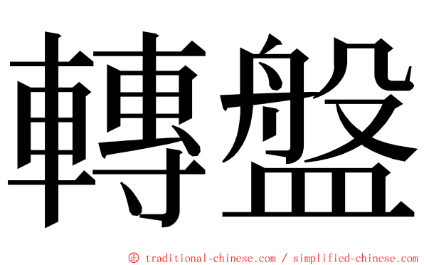 轉盤 ming font