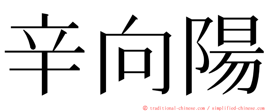 辛向陽 ming font