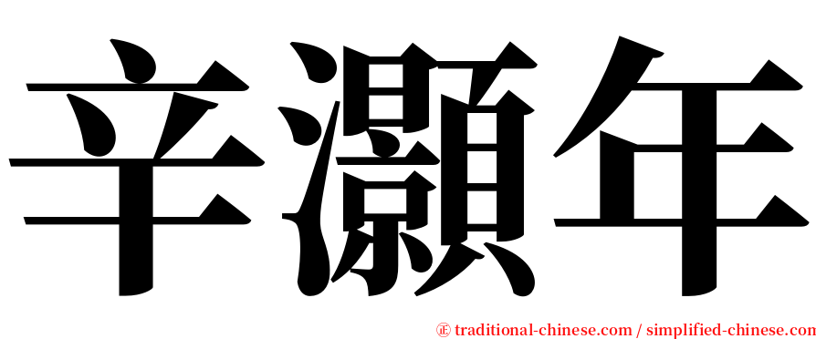 辛灝年 serif font