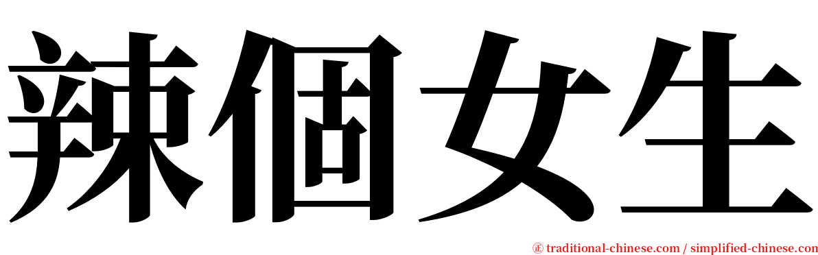 辣個女生 serif font