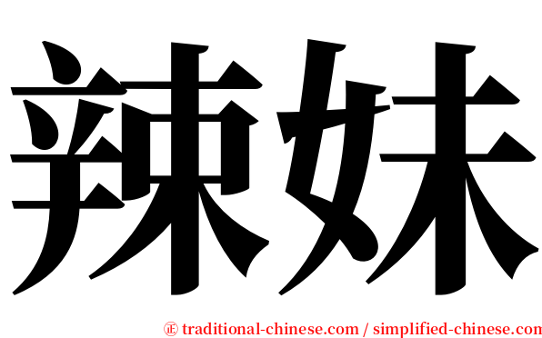 辣妹 serif font